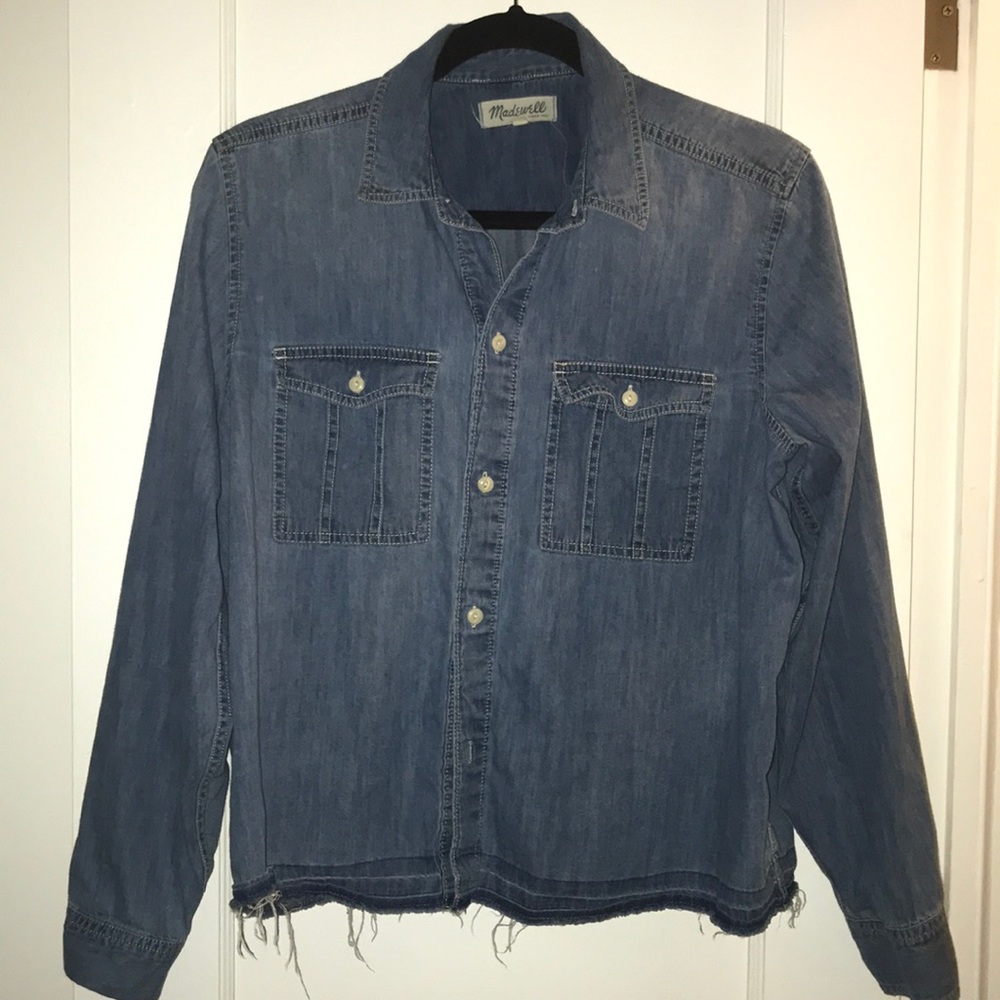 Crop denim top